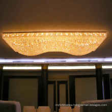 Modern Lobby Foyer Ceiling Gold Big Led Hanging Luxury Crystal Chandelier Pendant Light